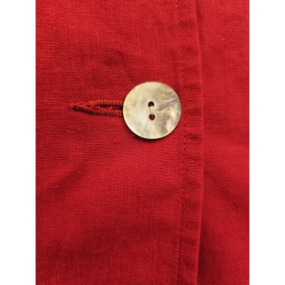 Real Clothes by Saks Fifth Avenue Women's 2-Piece Red Size‎ L/M Linen Tunic Set - Picture 8 of 13